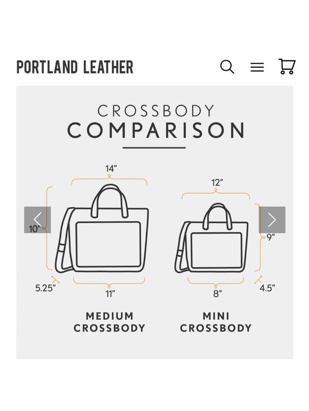 Portland Leather Medium Zip Crossbody Tote in Honey - Picture 11 of 11